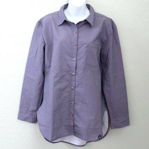 The North Face Long Sleeve Stevie Woven Button Down Tunic Shirt Purple Size L